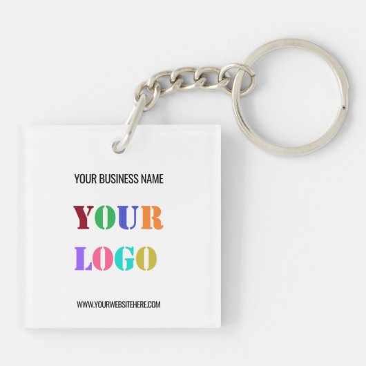 Sleutelhanger Aangepaste Logo tekst voor zakelijke (Achterkant)