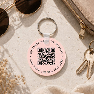 Sleutelhanger Aangepaste QR-code roze tag