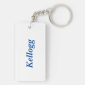 Sleutelhanger (acryl) - Blauwe naam en letters (achterkant)