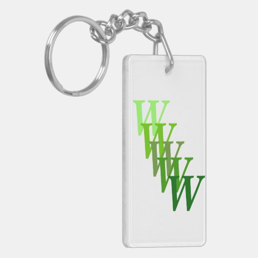 Sleutelhanger (acryl) - Gestapte letters en naam (Voorkant Links)