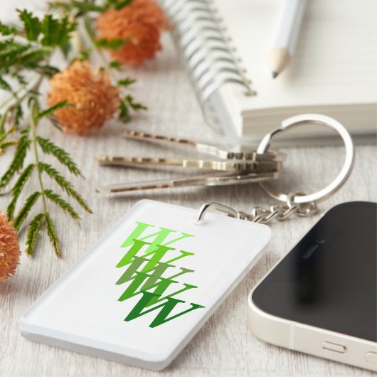 Sleutelhanger (acryl) - Gestapte letters en naam (Voorkant Rechts)