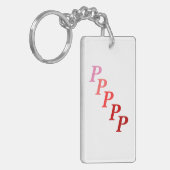 Sleutelhanger (acryl) - Stepped Letters Name in Re (Voorkant Links)