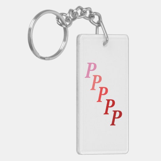 Sleutelhanger (acryl) - Stepped Letters Name in Re (Voorkant Links)