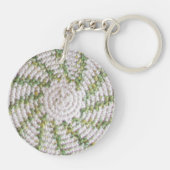 Sleutelhanger (acryl) - witte en groene spiraal (v (Achterkant)