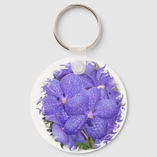 Sleutelhanger African Violets Purple Flowers Bouqu (Voorkant)