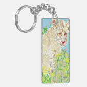 Sleutelhanger Afrikaanse leeuw uit de rechthoek (d (Voorkant Links)