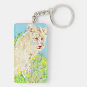 Sleutelhanger Afrikaanse leeuw uit de rechthoek (d (achterkant)