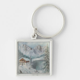 Sleutelhanger Ann Hayes schildert de Beierse sneeu