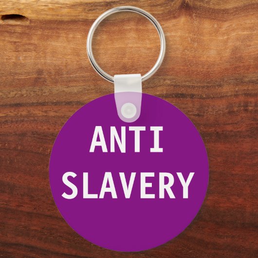 Sleutelhanger Anti-Slavery Paars (Voorkant)