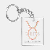 Sleutelhanger: Astrology Taurus Sign Sleutelhanger (Voorkant Links)