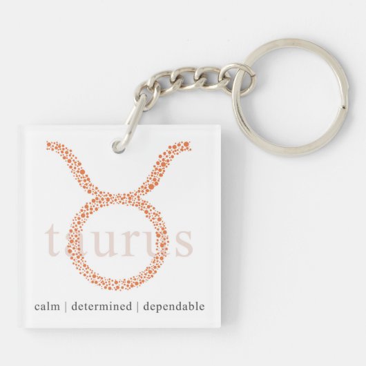 Sleutelhanger: Astrology Taurus Sign Sleutelhanger (Achterkant)