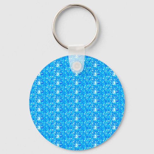 Sleutelhanger Baby Blue Glitter (Voorkant)