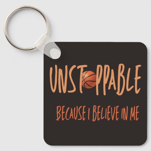 Sleutelhanger Basketbal "Unstoppable" Keycahin (Voorkant)