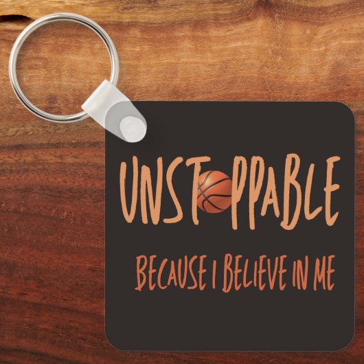 Sleutelhanger Basketbal "Unstoppable" Keycahin (Voorkant)