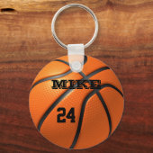 Sleutelhanger Basketball met Jouw naam, uw nummer (Voorkant)