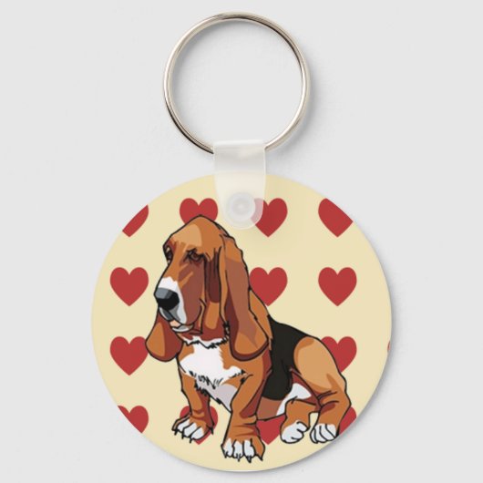 Sleutelhanger - Basset Hound (Voorkant)