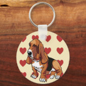 Sleutelhanger - Basset Hound (Voorkant)