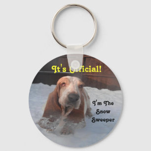 Sleutelhanger Basset Hound Sneeuwveger