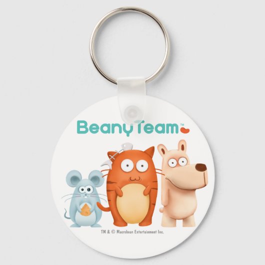 Sleutelhanger: BeanyTeam™ - Kat & muis & hond Sleutelhanger (Voorkant)