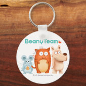 Sleutelhanger: BeanyTeam™ - Kat & muis & hond Sleutelhanger (Voorkant)