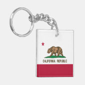 Sleutelhanger Beer vlag Californië (Voorkant Links)