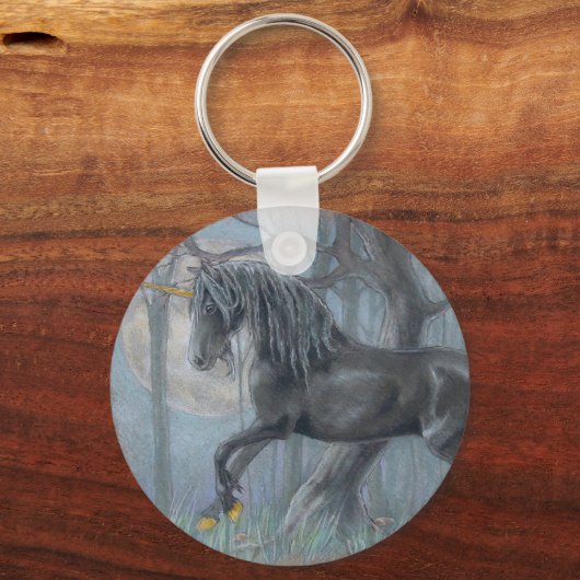 Sleutelhanger - Black Unicorn (Voorkant)