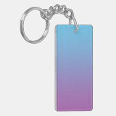 sleutelhanger: BLAUW EN PAARSE OMBRE Sleutelhanger (Voorkant Links)
