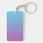 sleutelhanger: BLAUW EN PAARSE OMBRE Sleutelhanger (achterkant)