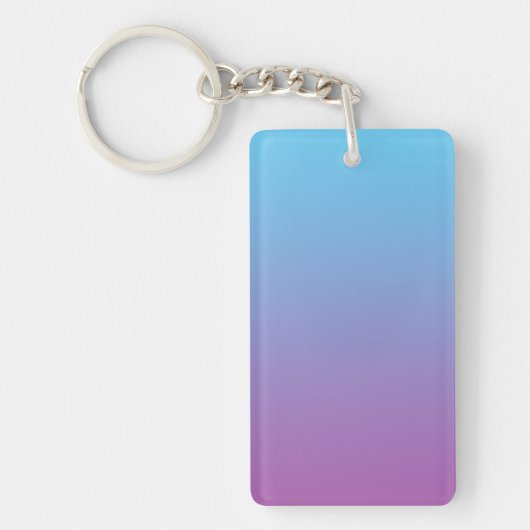 sleutelhanger: BLAUW EN PAARSE OMBRE Sleutelhanger (Voorkant)