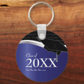  Sleutelhanger blauw en zwart Afstuderen (Voorkant)