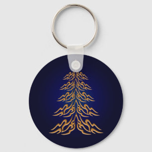 Sleutelhanger blauw kerstboomblauw