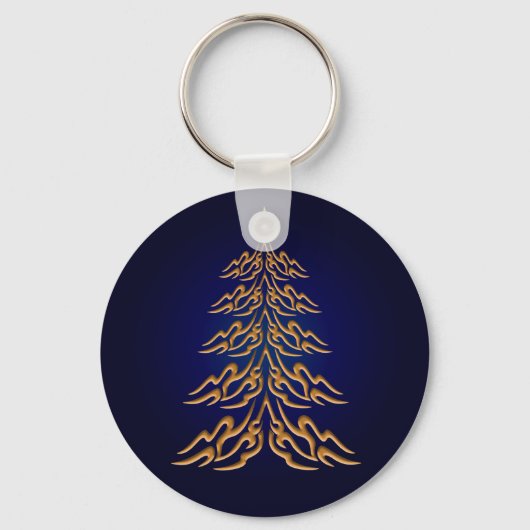 Sleutelhanger blauw kerstboomblauw (Voorkant)