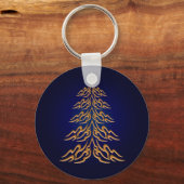Sleutelhanger blauw kerstboomblauw (Voorkant)