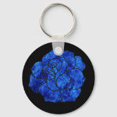 Sleutelhanger blauw Roos (Voorkant)
