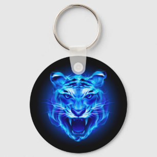 Sleutelhanger blauw vuur tijger