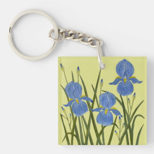 Sleutelhanger Blauwe Irissen (voorkant)