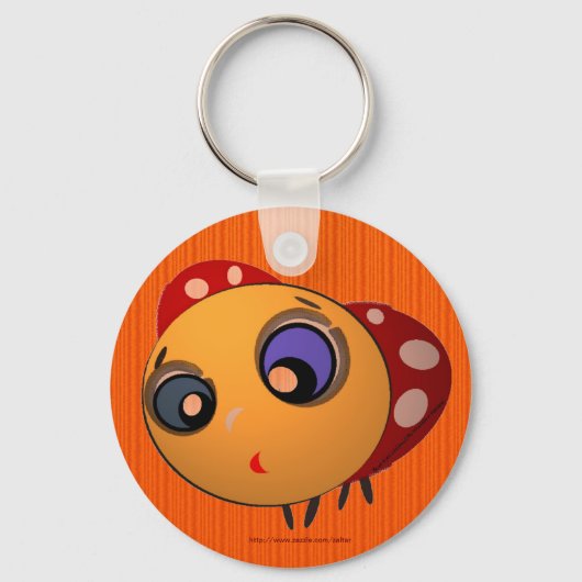 Sleutelhanger_Blauwe ladybug_Key_Chain_Zaltar Sleutelhanger (Voorkant)