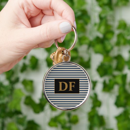 Sleutelhanger Blauwe/Vanilla Stripes (Hand)