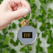 Sleutelhanger Blauwe/witte strepen (Hand)