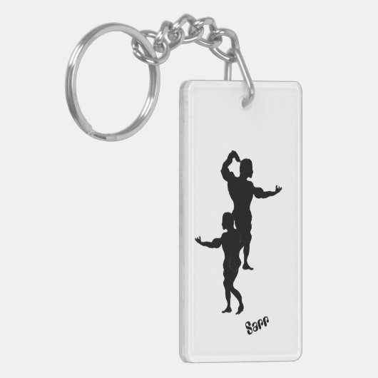 Sleutelhanger: Body Builder Sleutelhanger (Voorkant Links)