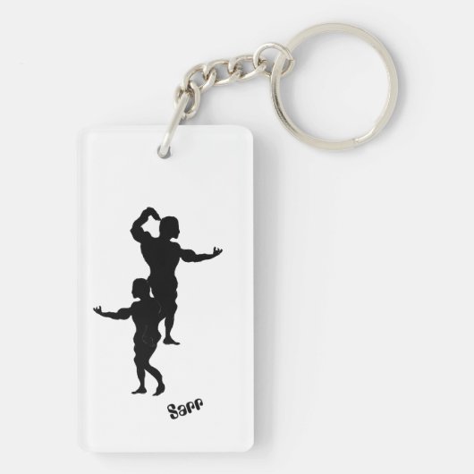 Sleutelhanger: Body Builder Sleutelhanger (achterkant)