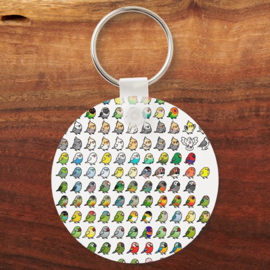 Sleutelhanger boedgie en parkiet (Voorkant)