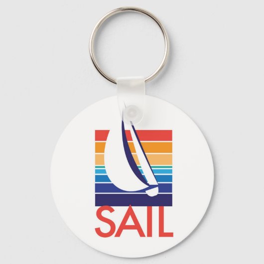 Sleutelhanger Boot Kleur Vierkante Zeil (Voorkant)