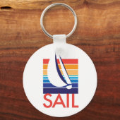 Sleutelhanger Boot Kleur Vierkante Zeil (Voorkant)