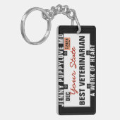 Sleutelhanger Bord van veterinair certificaat (Voorkant Links)