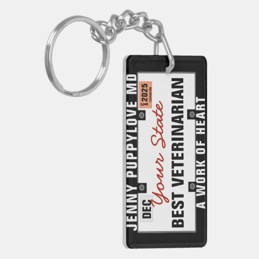 Sleutelhanger Bord van veterinair certificaat (Voorkant Links)