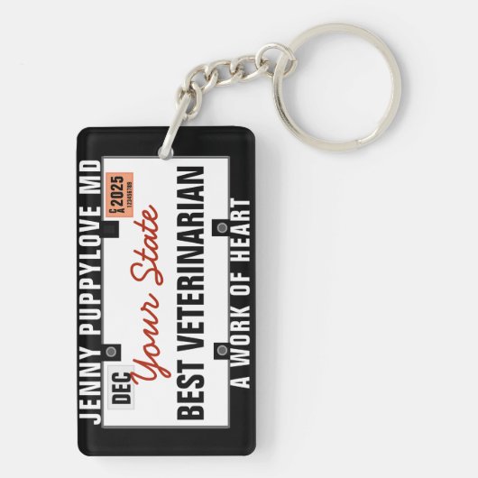 Sleutelhanger Bord van veterinair certificaat (achterkant)