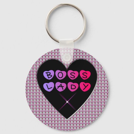 Sleutelhanger Boss Dame Diamanten (Voorkant)