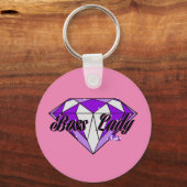 Sleutelhanger Boss Dame Diamanten (Voorkant)