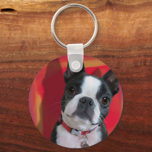 Sleutelhanger Boston Terrier (Voorkant)